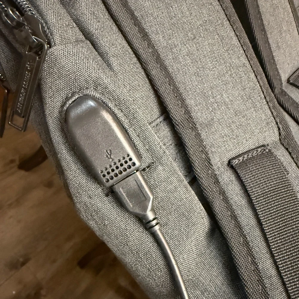 Elegant Black Gray Backpack NWOT